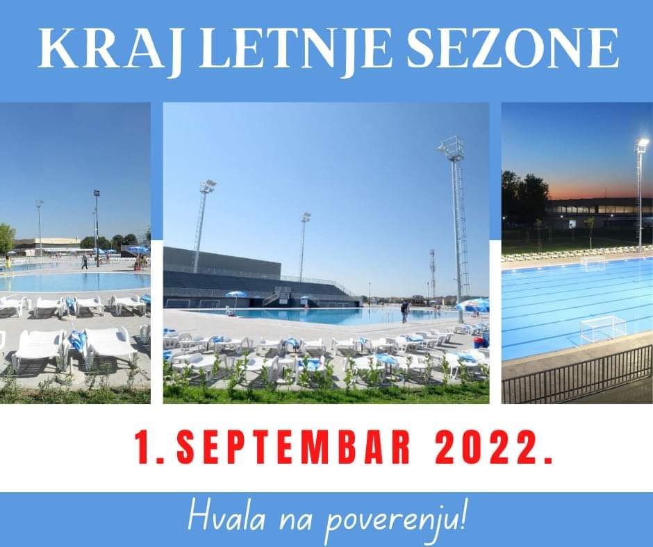 Kupališna sezona na otvorenim bazenima završava se u četvrtak