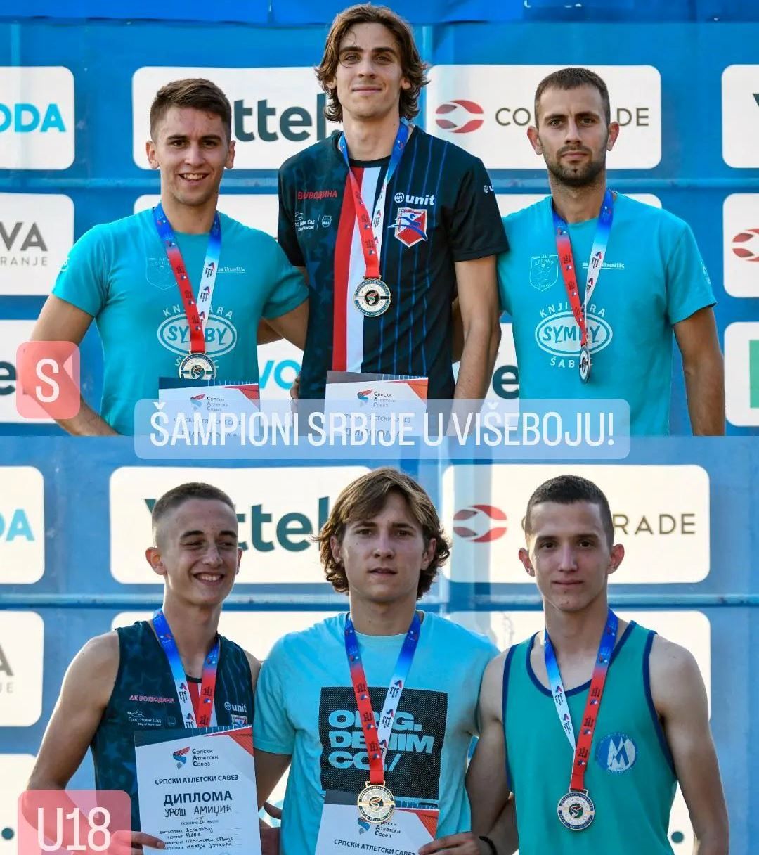 Три медаље Спринта  (фото: Српски атлетски савез)