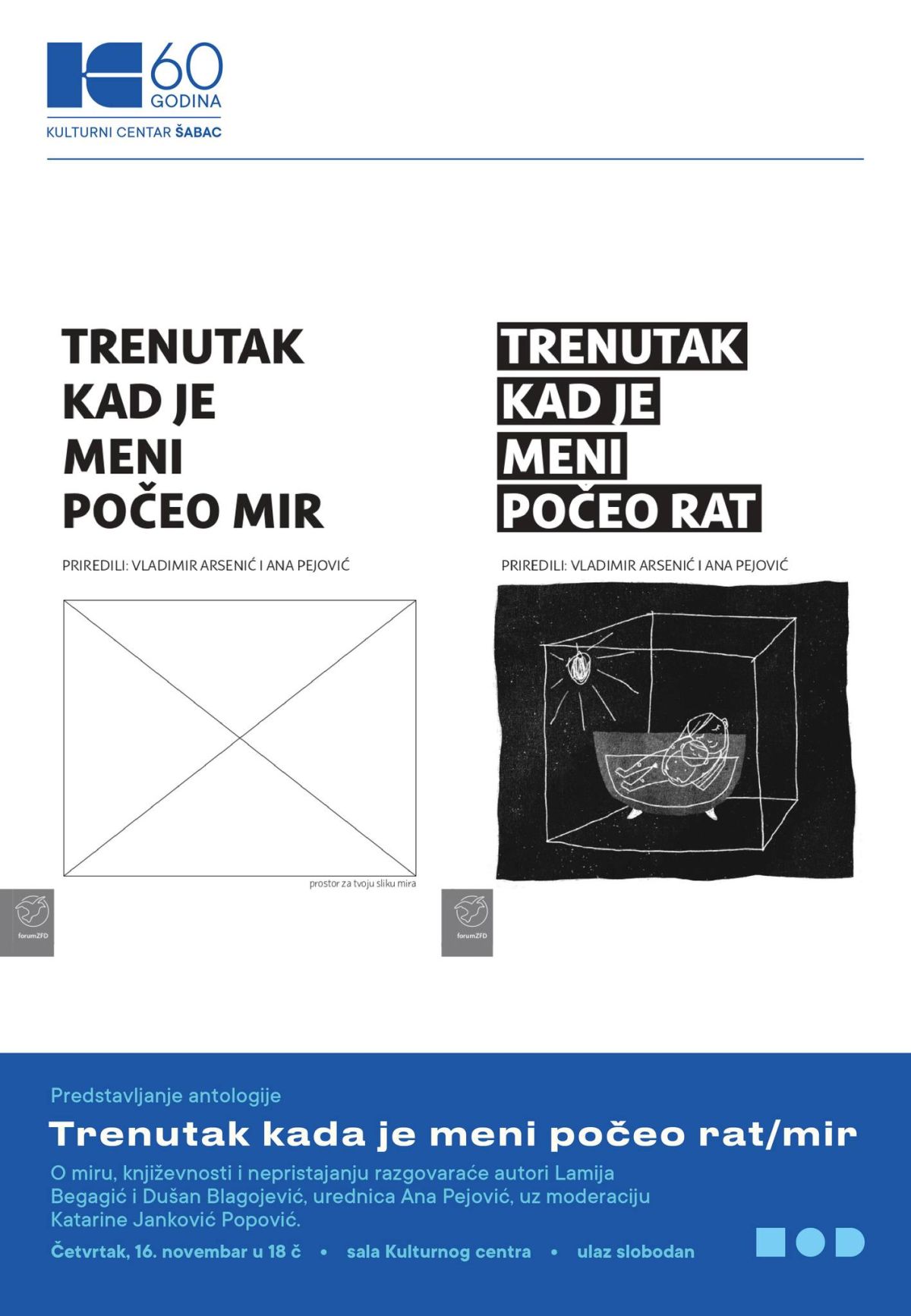 Представљање антологије  Тренутак кад је мени почео рат/мир