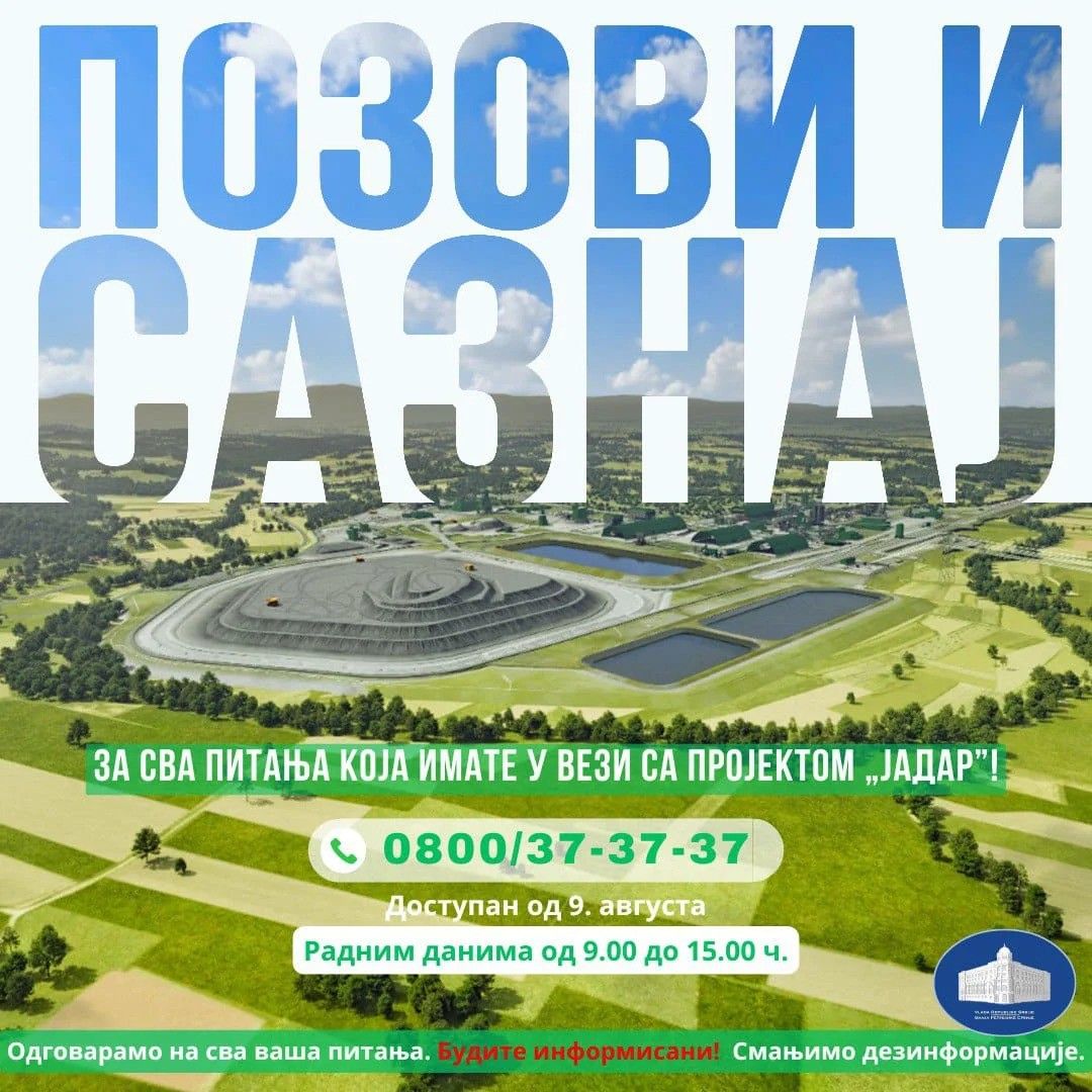 Otvoren Kontakt centar za pitanja građana o projektu Jadar