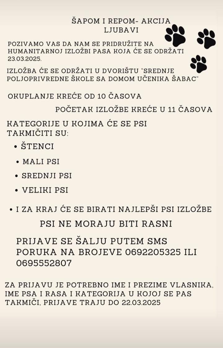 Humanitarna izložba pasa