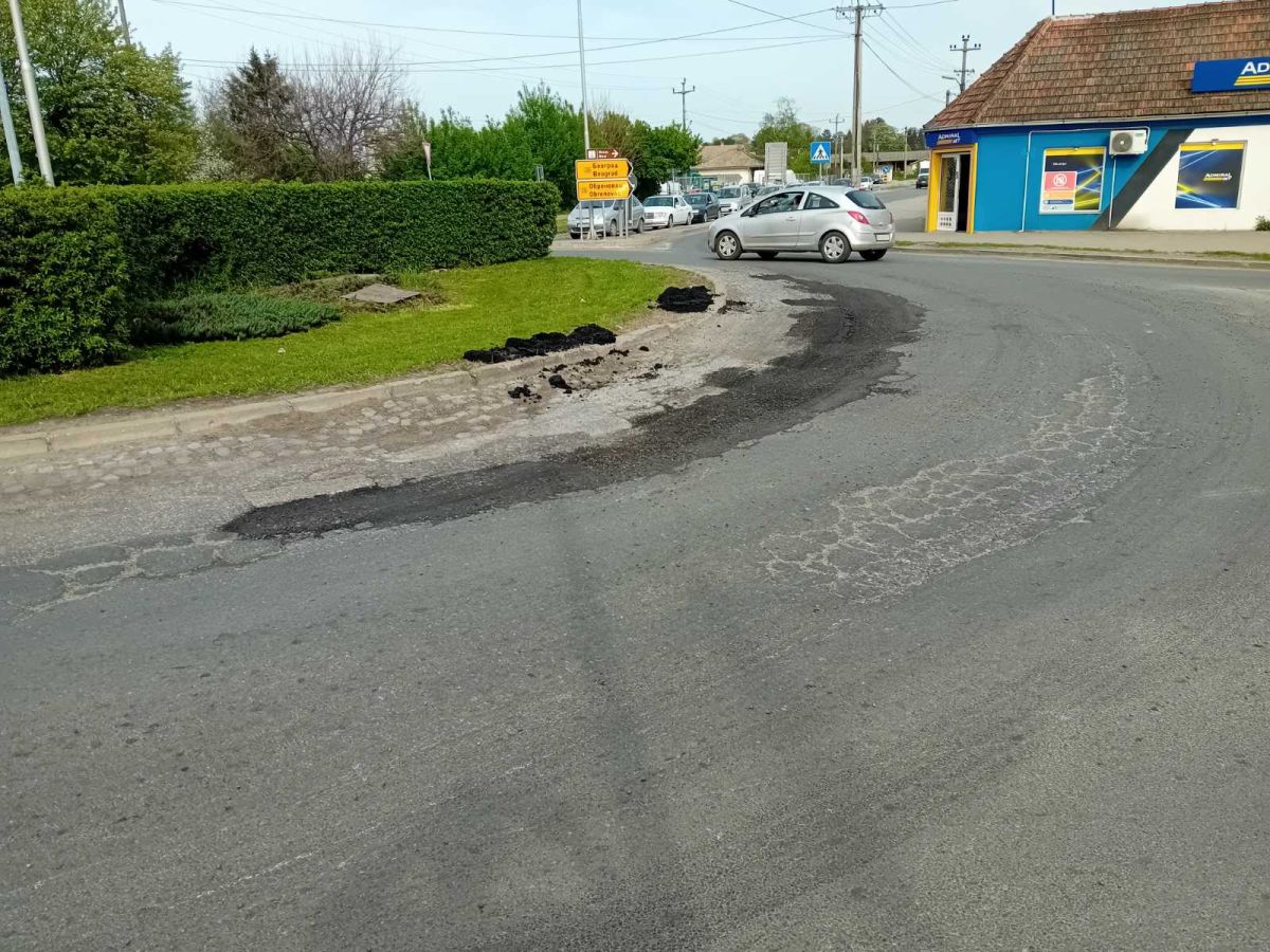 Saniran asfalt u kružnom toku na Dumači
