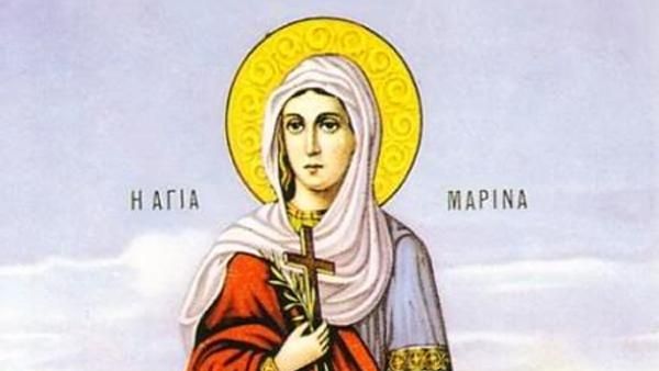 foto: St.Marina of Antioch. A paper icon printed in Greece circa the end of the XIX century