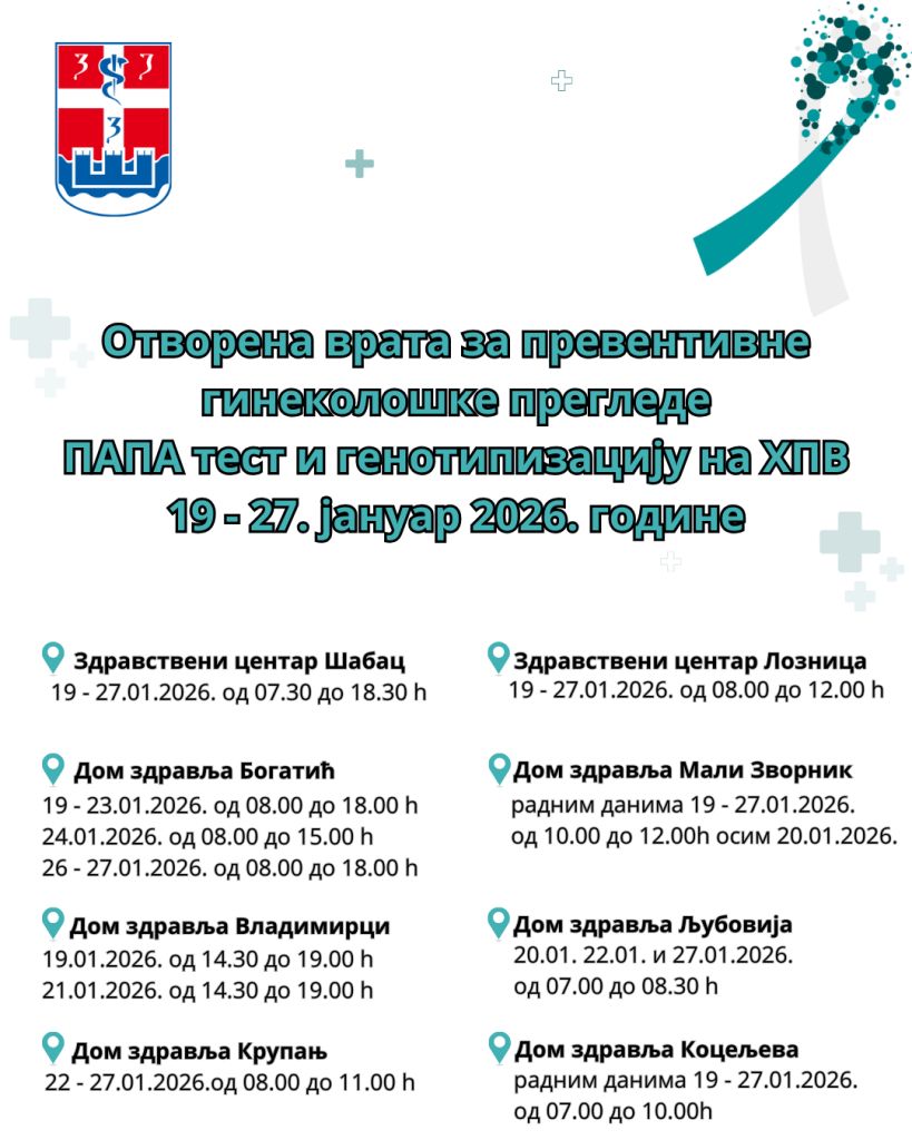 Preventivni ginekološki pregledi - termini pregleda u domovima zdravlja