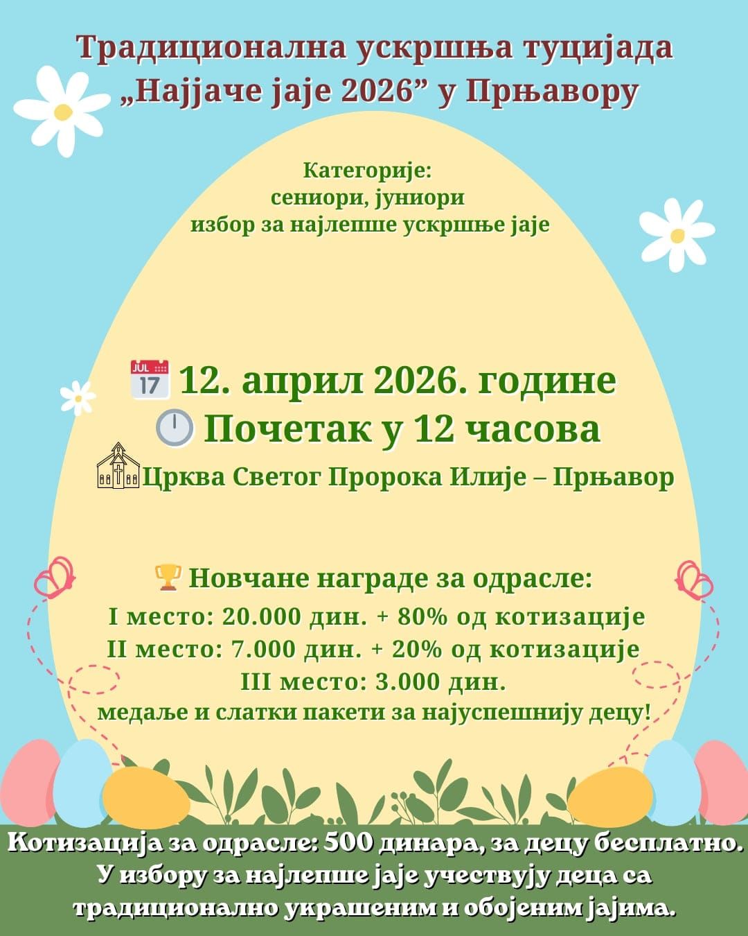 Традиционална ускршња туцијада – „Најјаче јаје 2026“ у Прњавору