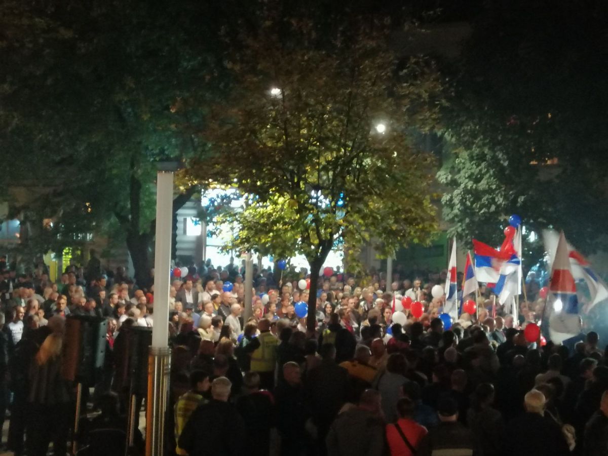 Stoti protest SNS u Šapcu