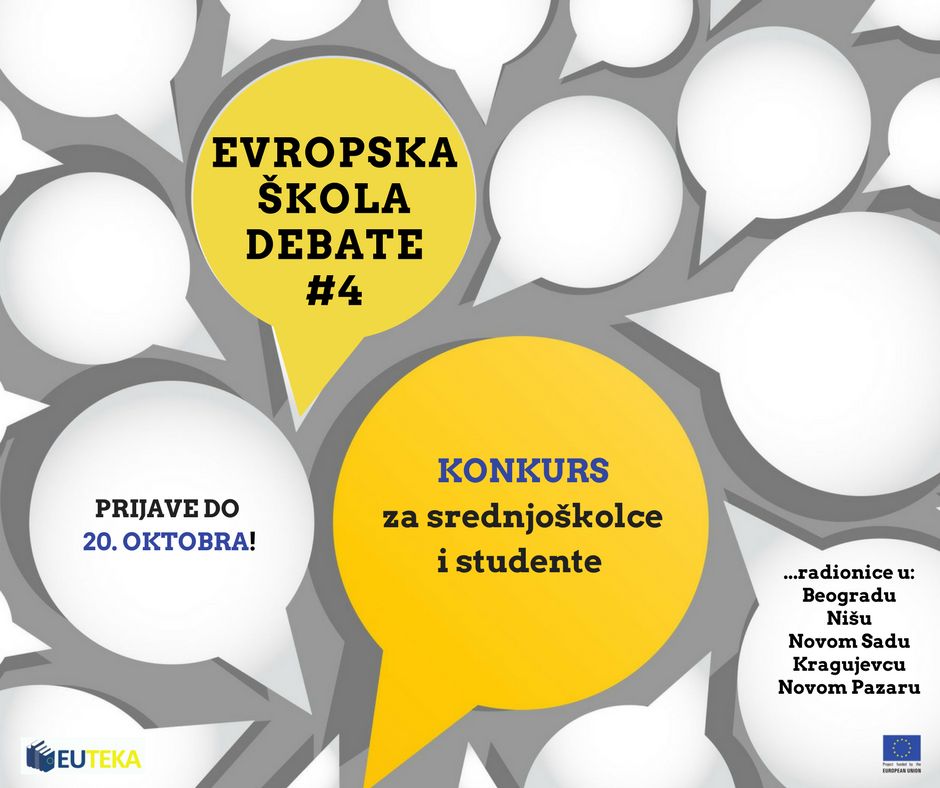 Otvoren konkurs za polaznike „Evropske škole debate“