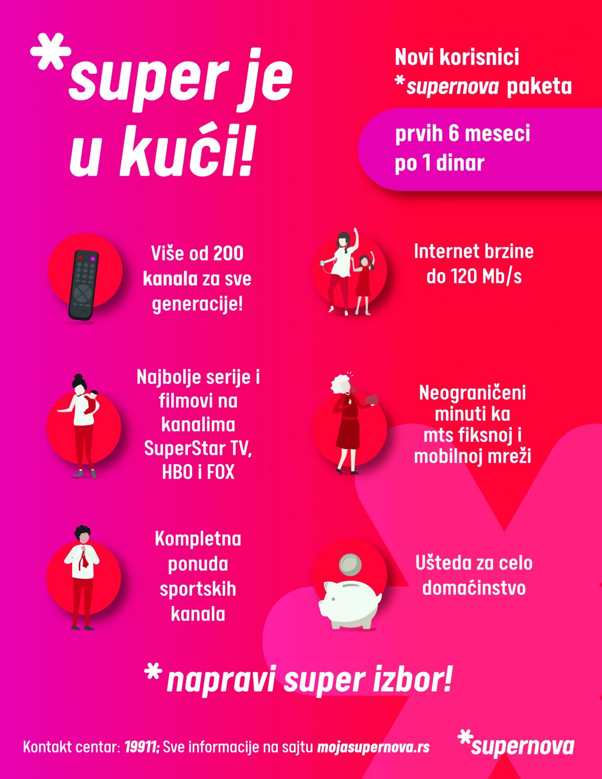 SUPERNOVA PONUDA ZA CELU PORODICU I SVE GENERACIJE
