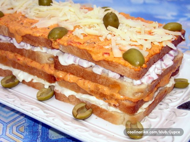 Recept dana: Slana tost torta