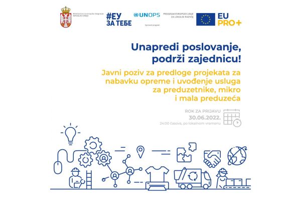 EU PRO Plus info-sesije o Javnom pozivu za dodelu bespovratnih sredstava preduzetnicima, mikro i malim preduzećima