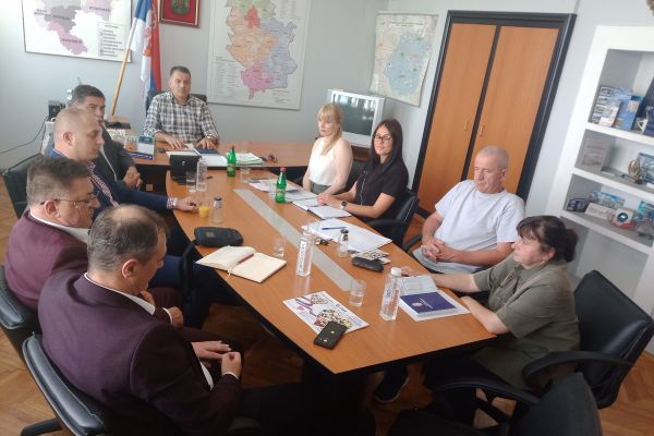 Кабинет начелника МУО: Посета  делегације  АД "Град" Бијељина