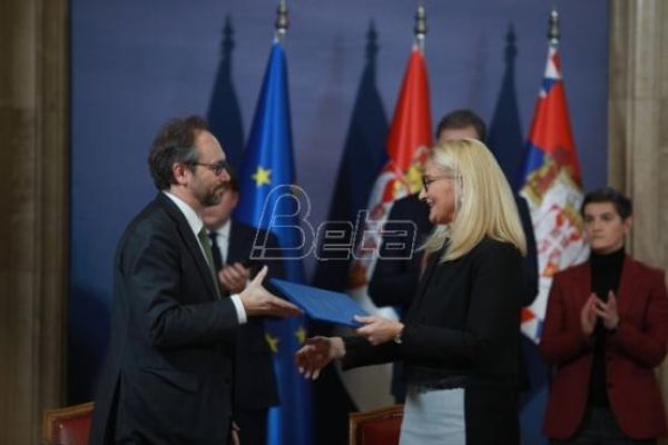 Србија и ЕУ потписале споразум о финансирању Србије у износу од милијарду евра