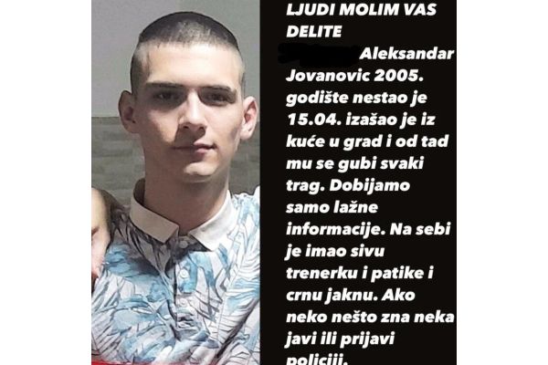 Нестао младић из Сремске Митровице, породица моли за помоћ
