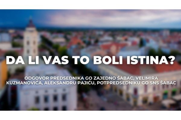 Saopštenje za javnost: Velimir Kuzmanović predsednik GO Zajedno Šabac
