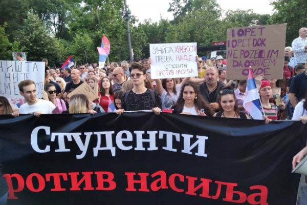 Шести протест "Србија против насиља"