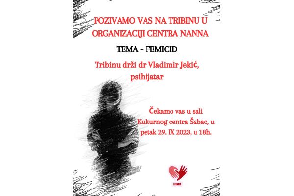 Tribina o femicidu u Kulturnom centru Šabac