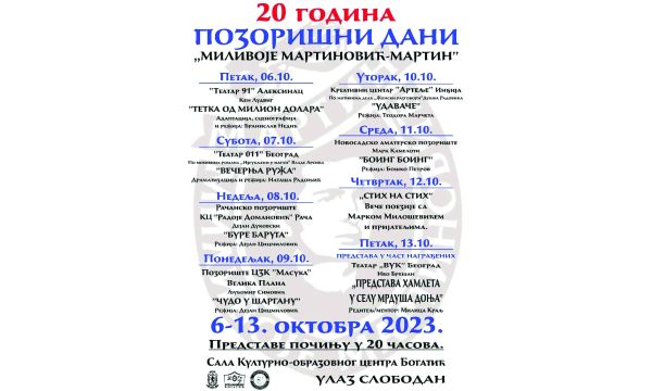 Od 6. do 13. oktobra