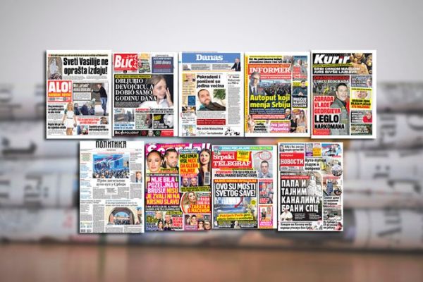 Naslovne strane za nedelju, 10. novembar 2024. godine
