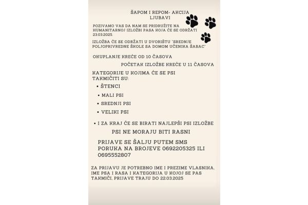 Humanitarna izložba pasa