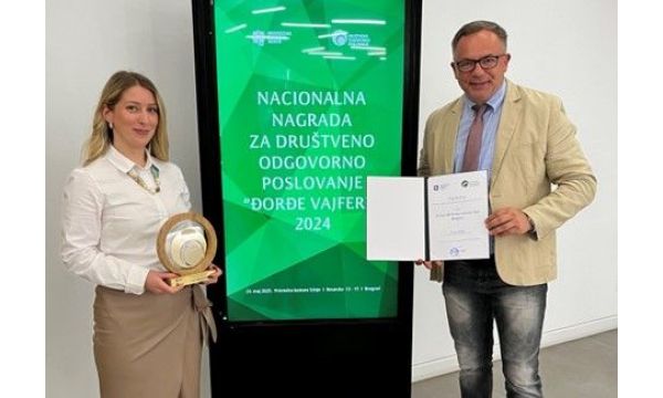 Авлија одрживог развоја освојила националну награду за друштвено одговорно пословање „Ђорђе Вајферт“
