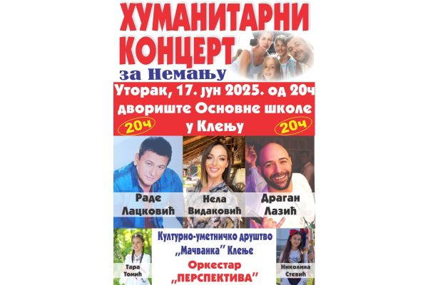 Humanitarni koncert za Nemanju Babića u utorak u Klenju