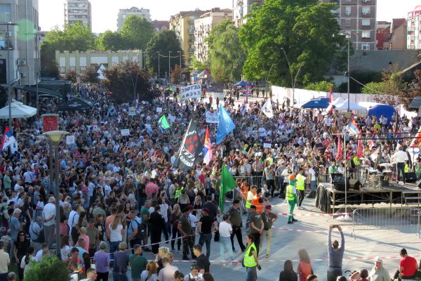 Završen dvanaestočasovni protest studenata u Šapcu