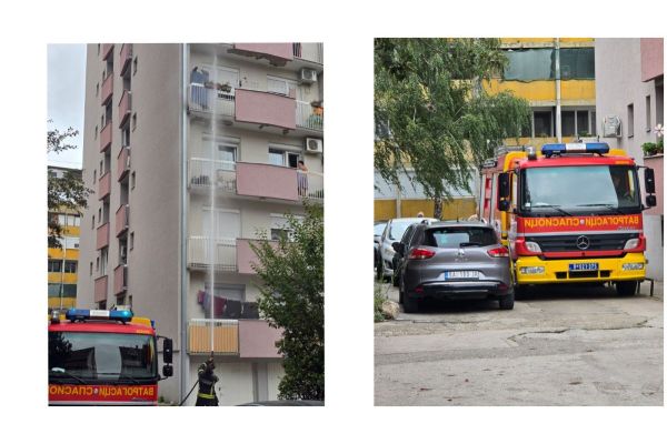 Požar na terasi u  ulici Kralja Petra