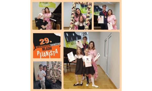 Uspesi na 29. Međunarodnom takmičenju mladih pijanista u Šapcu