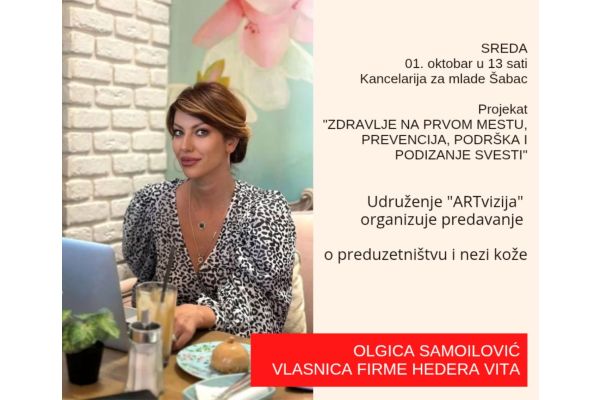 Predavanje "Preduzetništvo u kozmetici" u sredu u Kancelariji za mlade