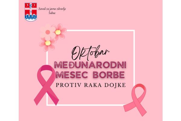 Oktobar - međunarodni mesec borbe protiv raka dojke