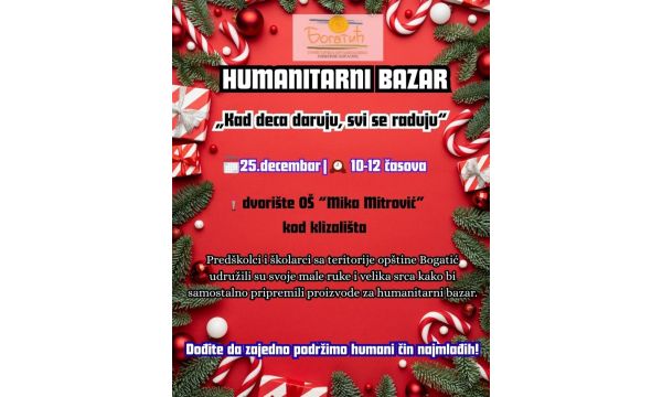 Humanitarni bazar „Kad deca daruju, svi se raduju” u Bogatiću