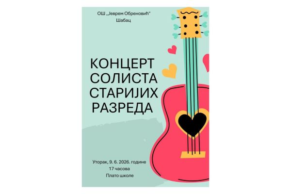 Završni koncert solista starijih razreda OŠ "Jevrem Obrenović"